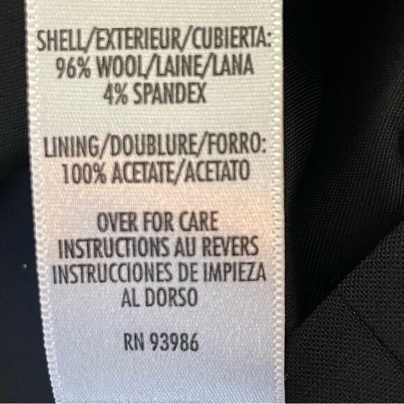 Petite Sophisticate black zipper back midi skirt size 4 B14 - Picture 3 of 4